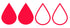 blood drop indicator