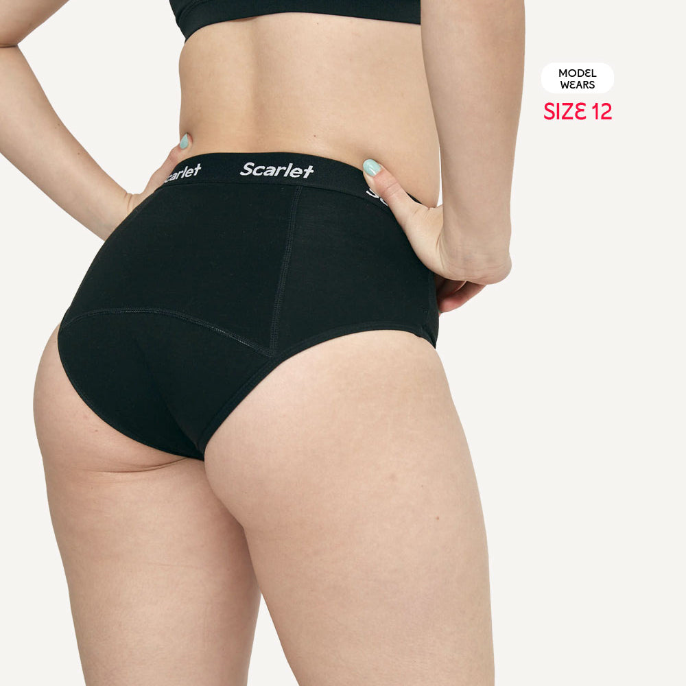 Scarlet Moderate Flow Period High-Waist Brief – Full Coverage, Comfortable