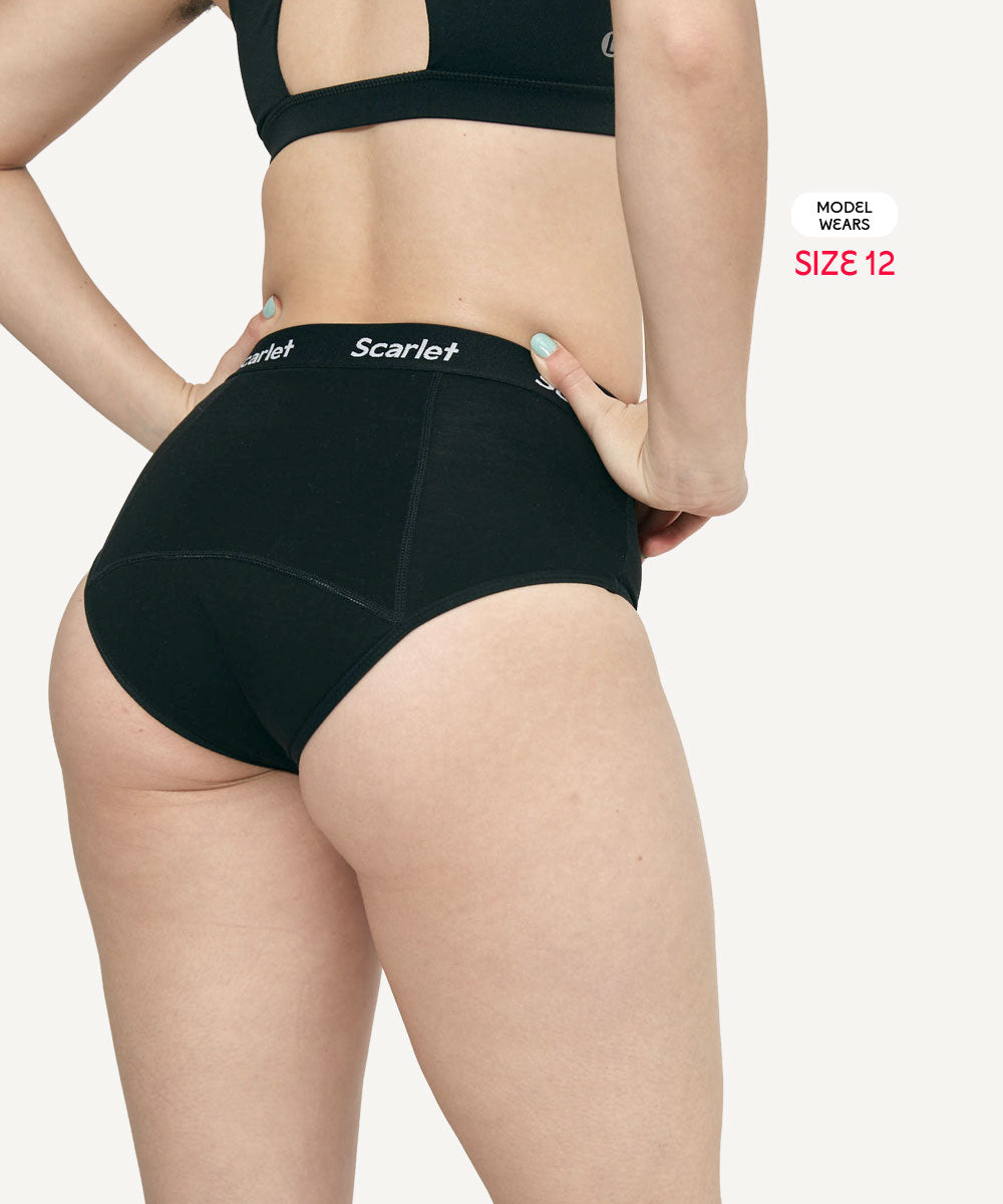 Scarlet Moderate Flow Period High-Waist Brief – Full Coverage, Comfortable