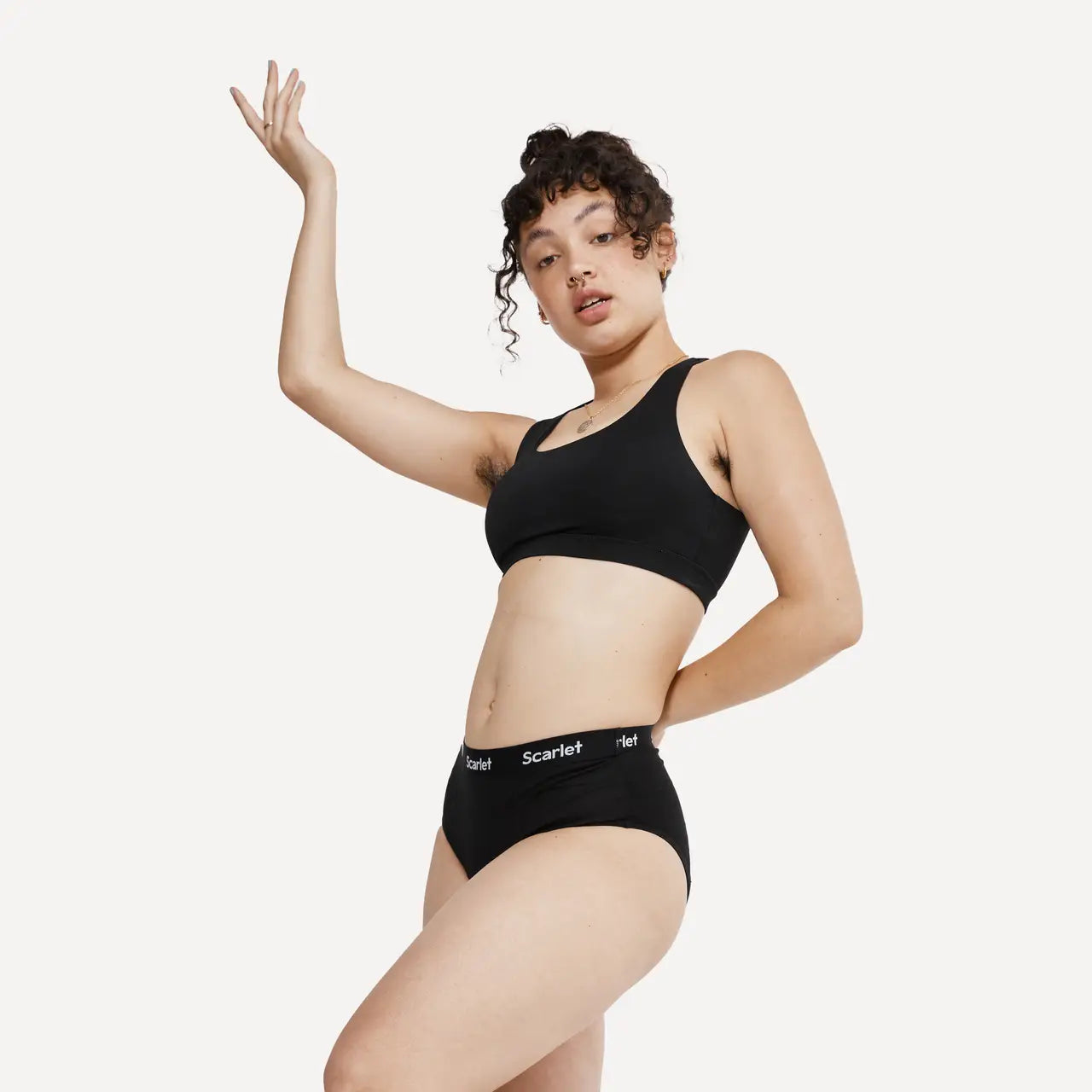 Models wearing Scarlet Period High Waisted Brief