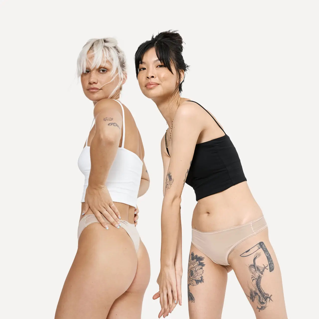 Models wearing Scarlet Period Invisible Thong