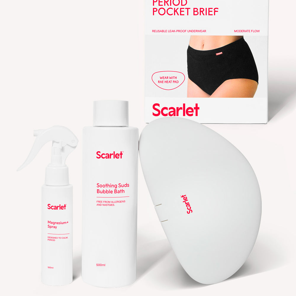 Scarlet Period Self-Care Super Set, featuring rae Heat Pad