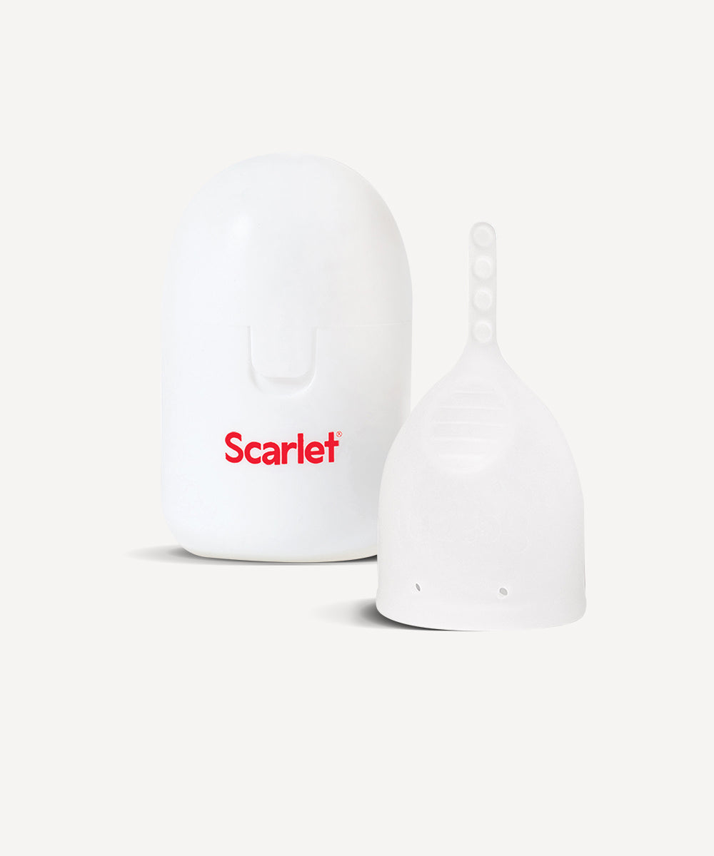 The Scarlet Period Cup is a sustainable option that provides 8 hours of leak-free protection.