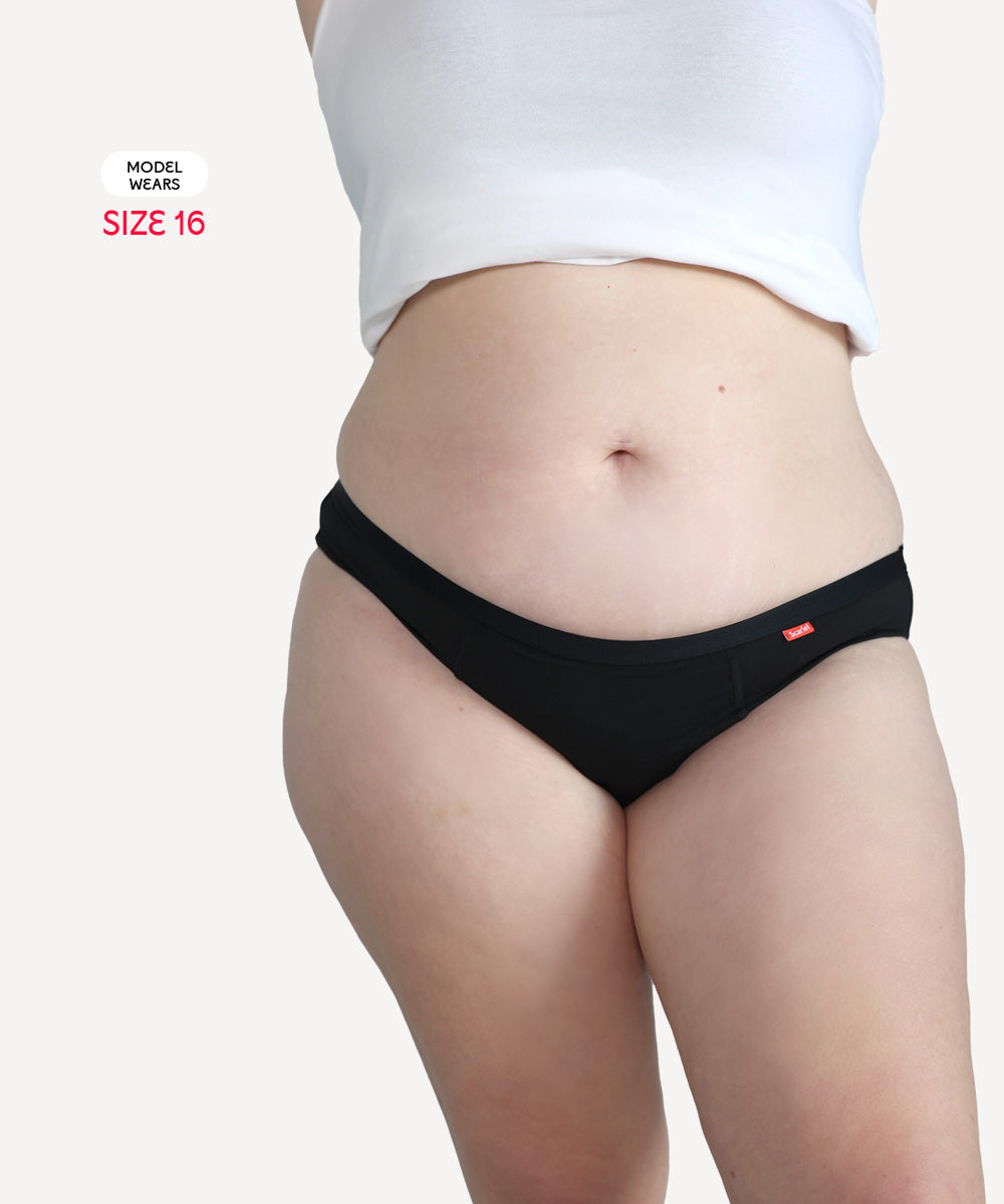 Scarlet PFAS-Free Period Bikini Brief – Stylish, Leak-Proof, Organic Cotton