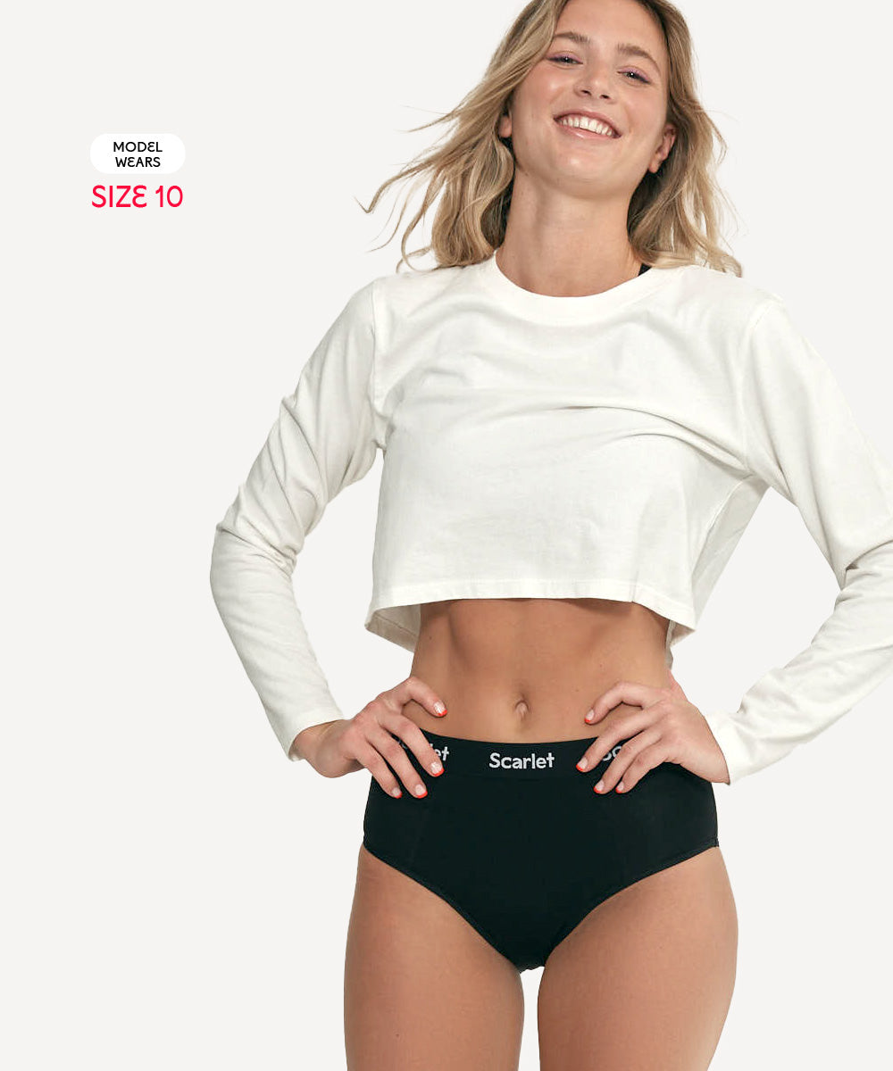 Scarlet Moderate Flow Period High-Waist Brief – Full Coverage, Comfortable