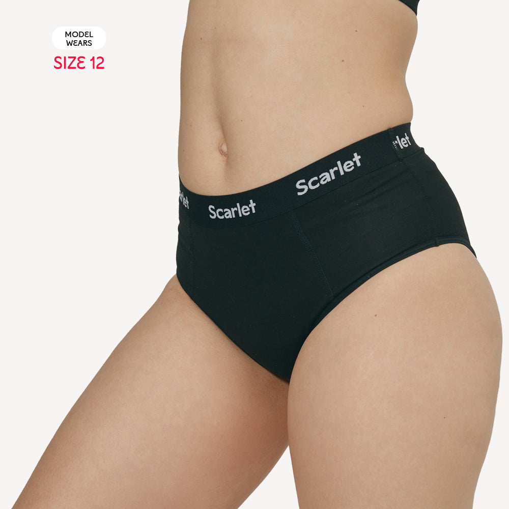 Scarlet Moderate Flow Period High-Waist Brief – Full Coverage, Comfortable