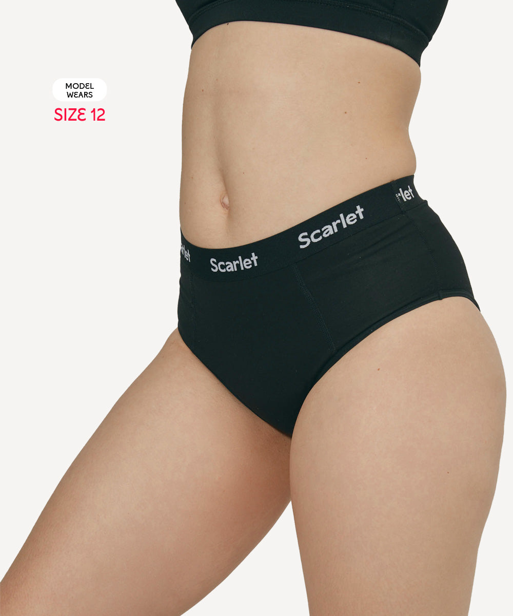 Scarlet Moderate Flow Period High-Waist Brief – Full Coverage, Comfortable
