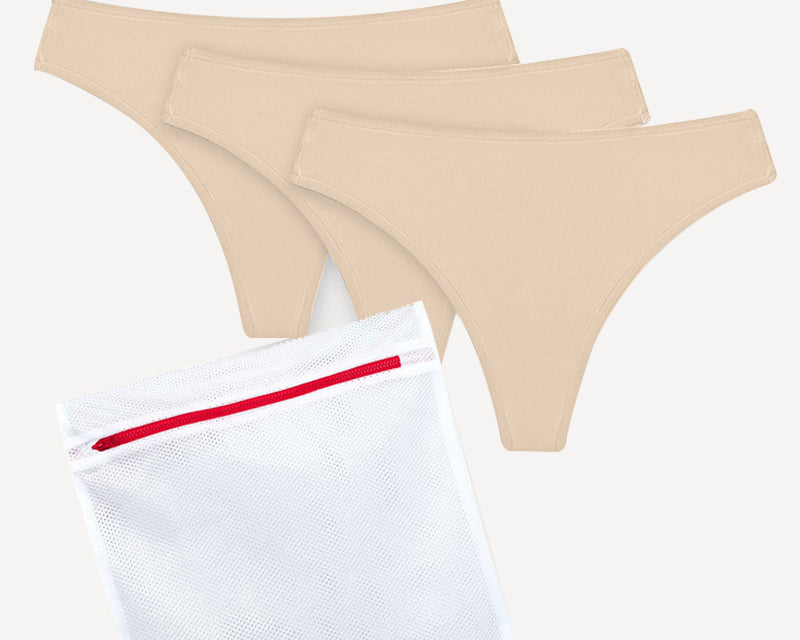 Scarlet Period Invisible Thong | 3-Pack + Bag | Super Light Absorbency