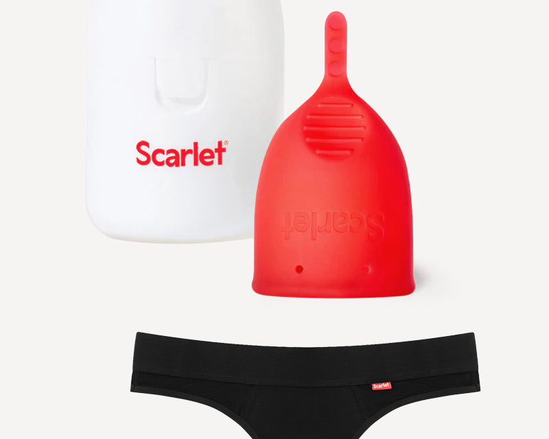 Scarlet Period The Discreet Days Set | with Leak-Proof G-String & Period Cup