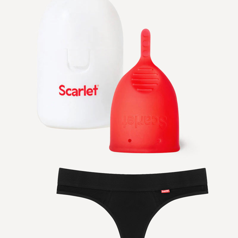 Scarlet Period The Discreet Days Set | with Leak-Proof G-String & Period Cup