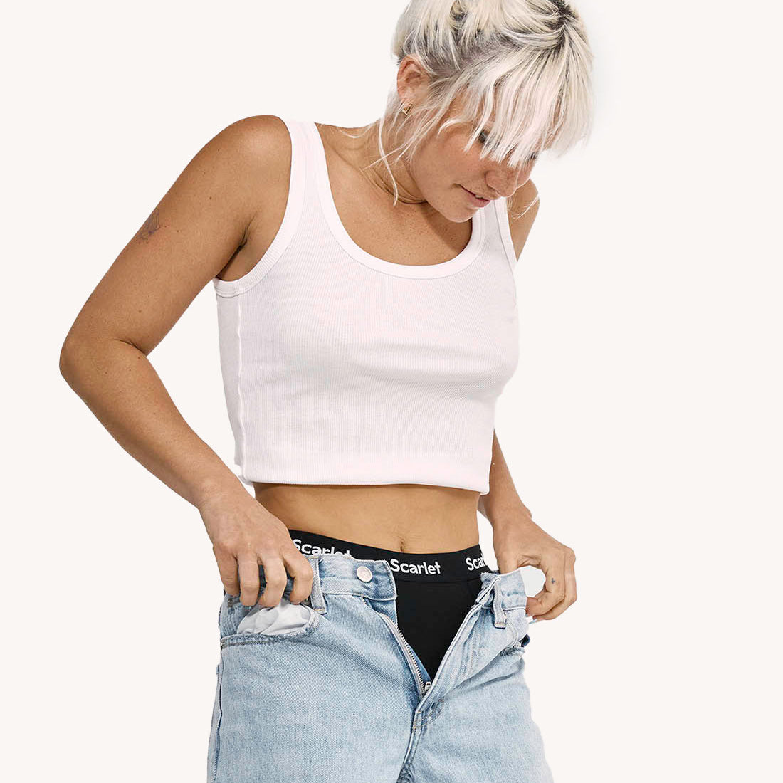 Scarlet Period High-Waisted Brief | Leakproof, PFAS-free, Moderate Absorbency