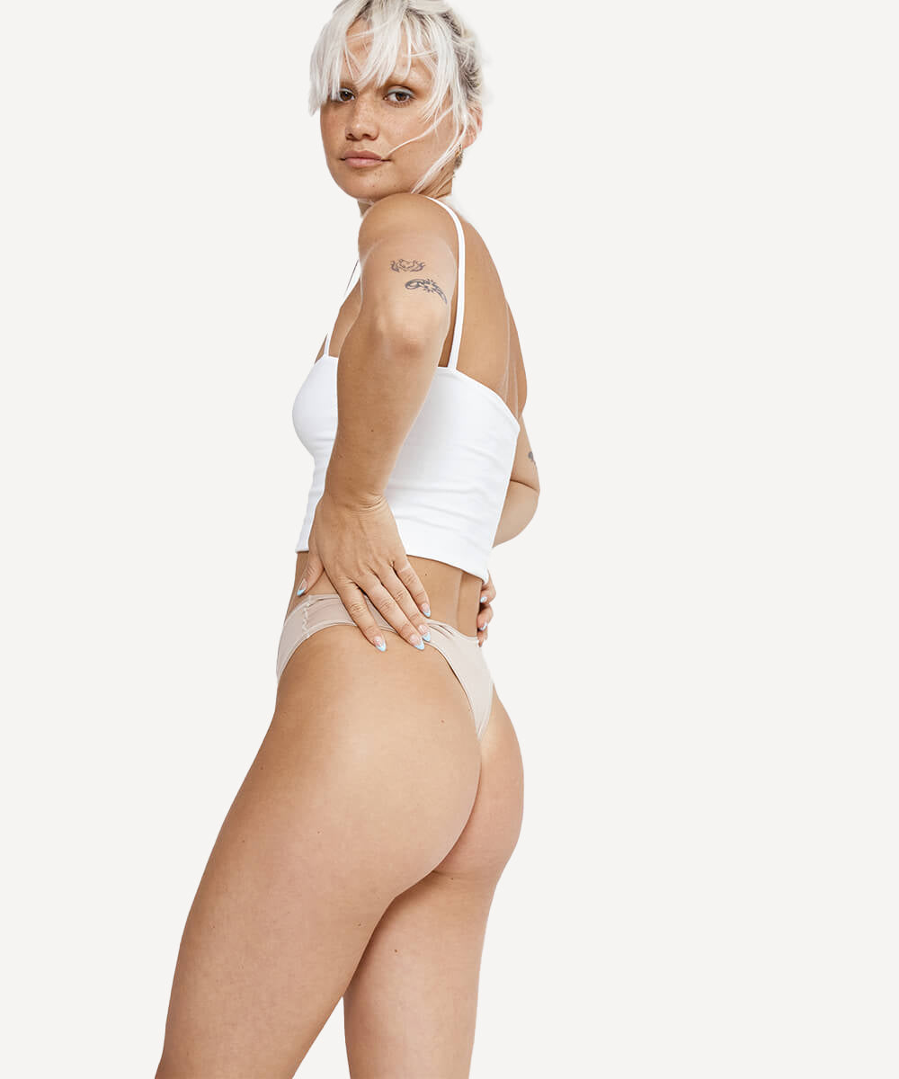 Scarlet Period Invisible Thong | Like a panty liner, PFAS-free, Soft with 360° stretch