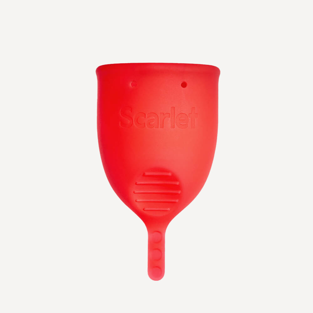 Scarlet Period Reusable Period Cup | Available in two sizes and colours for up to 8 hours of leak-free protection.