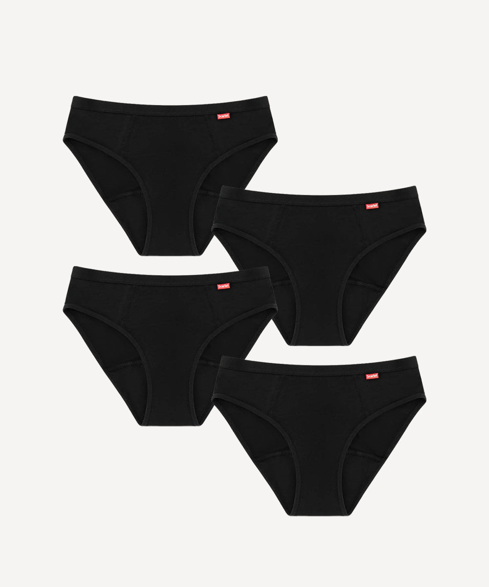 Scarlet Period The First Flow Kit includes 4 x Bikini Briefs