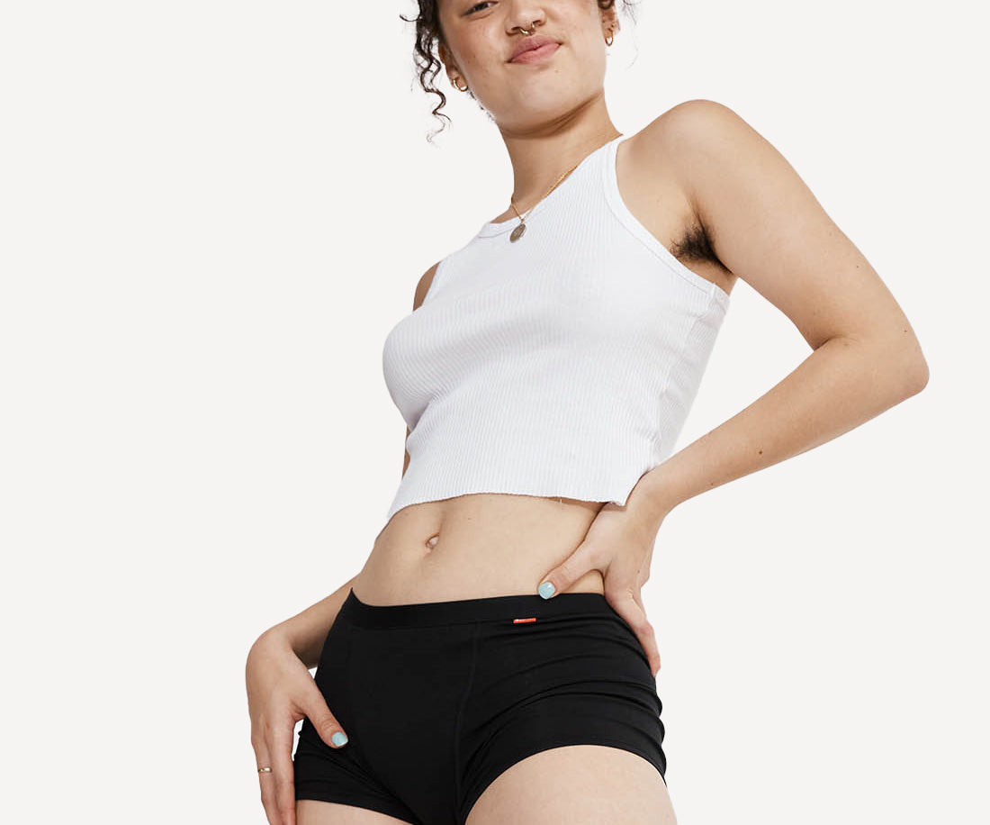 Scarlet Period Boyshort – PFAS-free, Heavy overnight absorbency, Organic Cotton