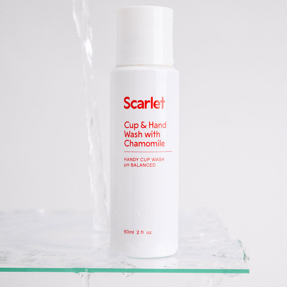 Scarlet Period Cup & Hand Wash is a gentle pH-balanced, low-foaming wash designed to clean your hands and Period Cup. 