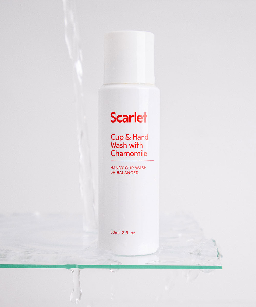 Scarlet Period Cup & Hand Wash is a gentle pH-balanced, low-foaming wash designed to clean your hands and Period Cup. 