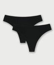 Scarlet Period Invisible Thong 2-Pack in black