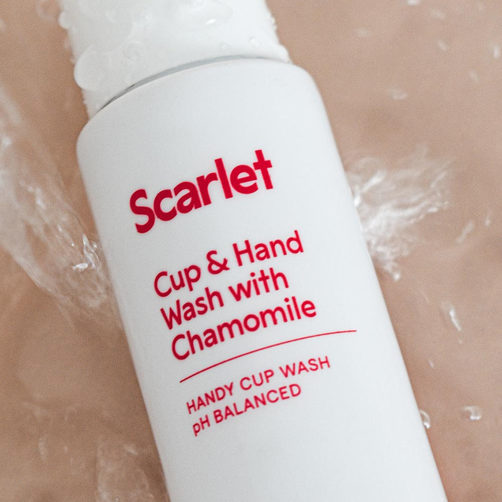 Scarlet Period Cup & Hand Wash is a gentle pH-balanced, low-foaming wash designed to clean your hands and Period Cup. 