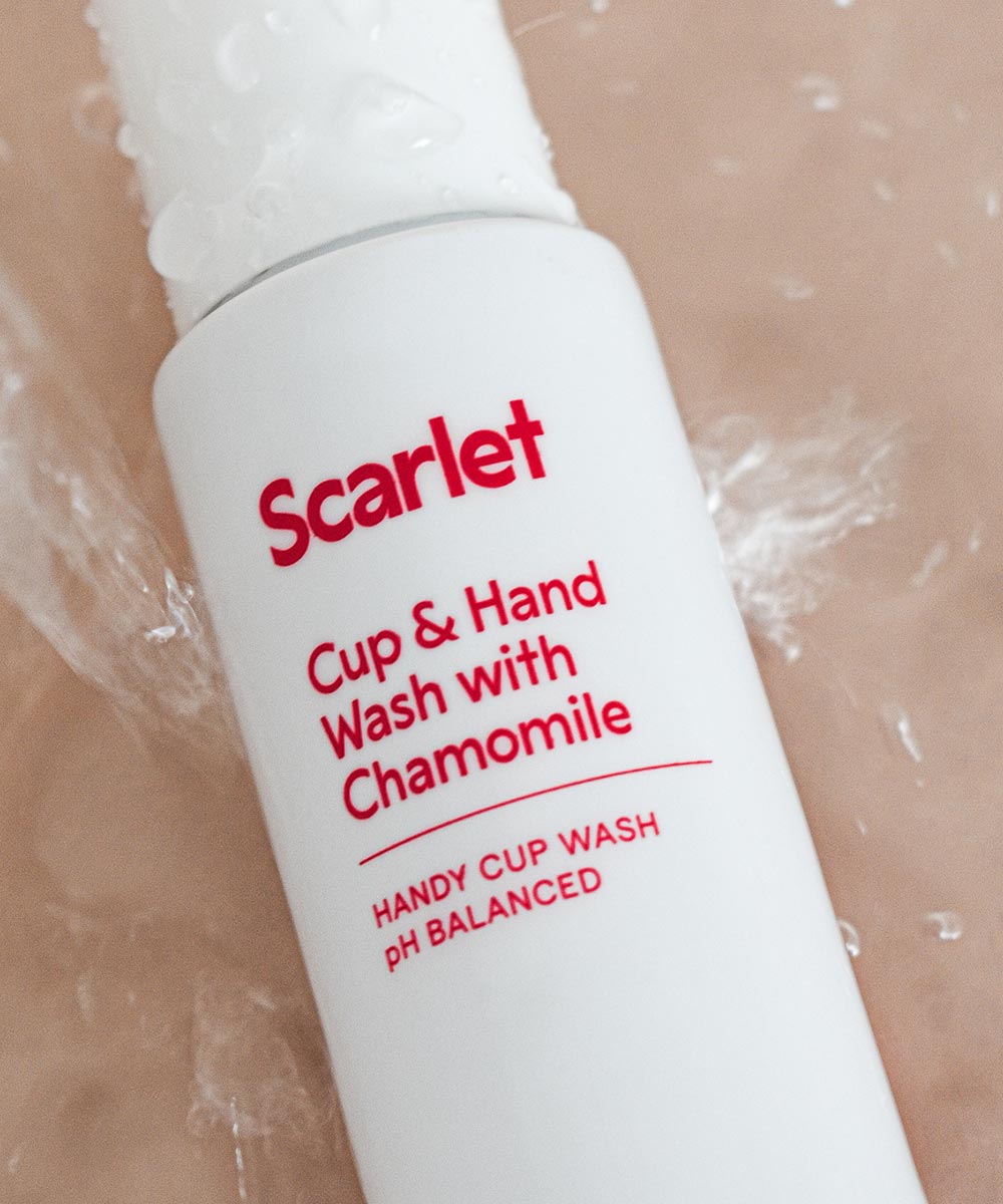 Scarlet Period Cup & Hand Wash is a gentle pH-balanced, low-foaming wash designed to clean your hands and Period Cup. 