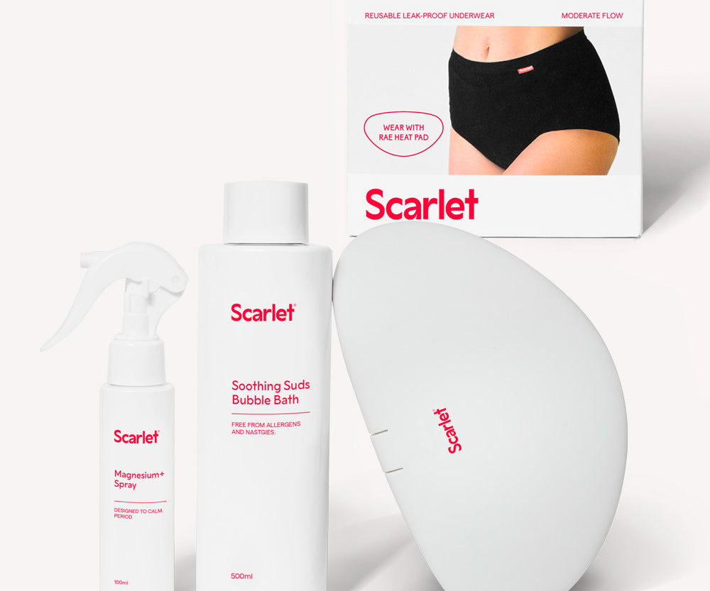 Shop the Scarlet Period Self-Care Super Set, featuring rae Heat Pad