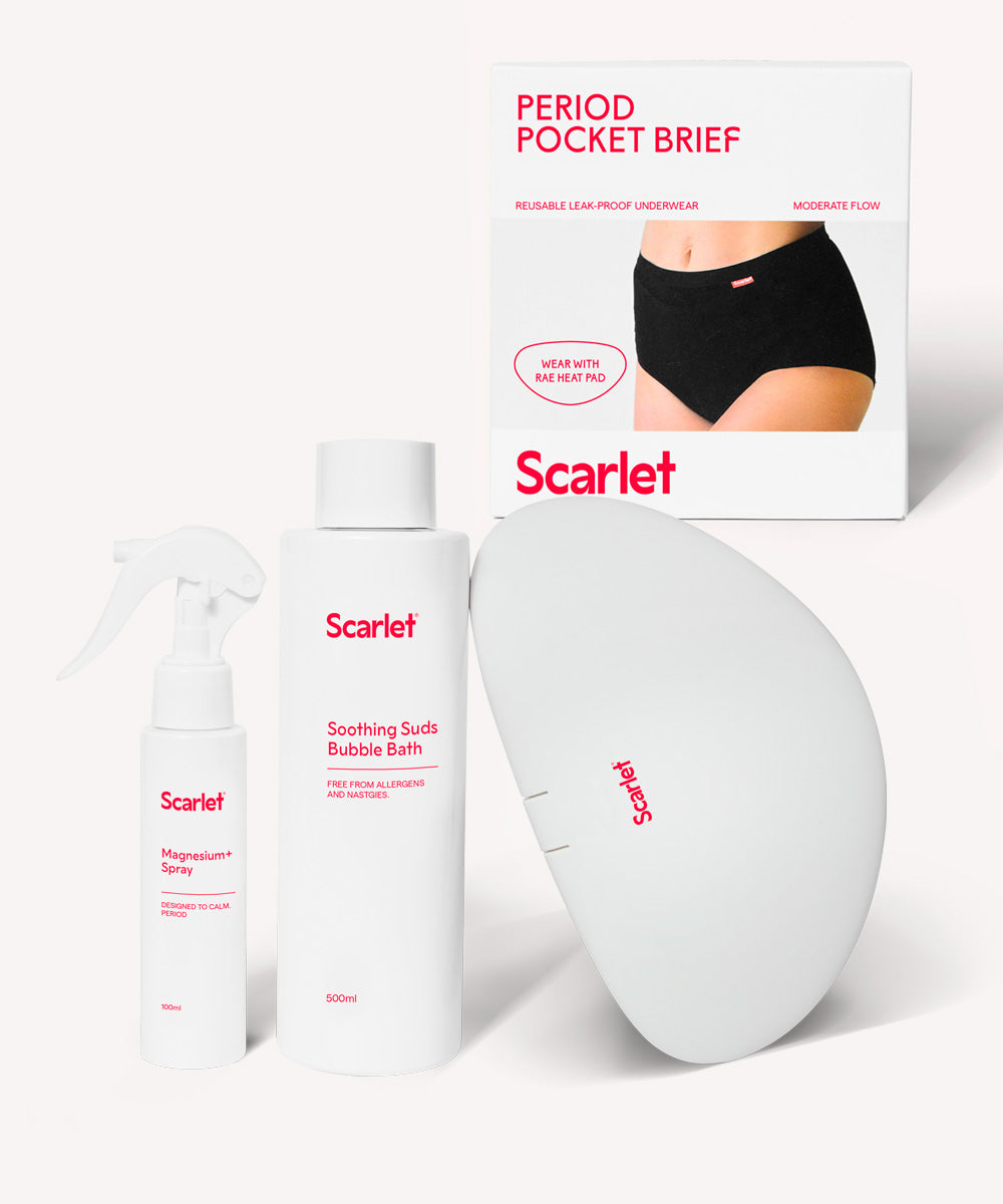 Shop the Scarlet Period Self-Care Super Set, featuring rae Heat Pad