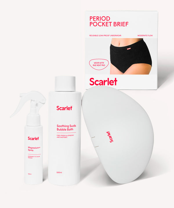 Scarlet Period Self-Care Super Set, featuring rae Heat Pad