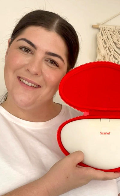 Influencer @letstalkperiodau using rae Heat Pad
