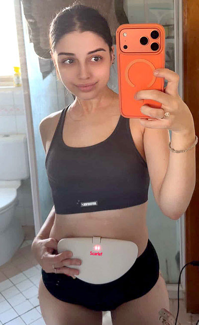 Influencer @endometriosis.jenna using rae Heat Pad