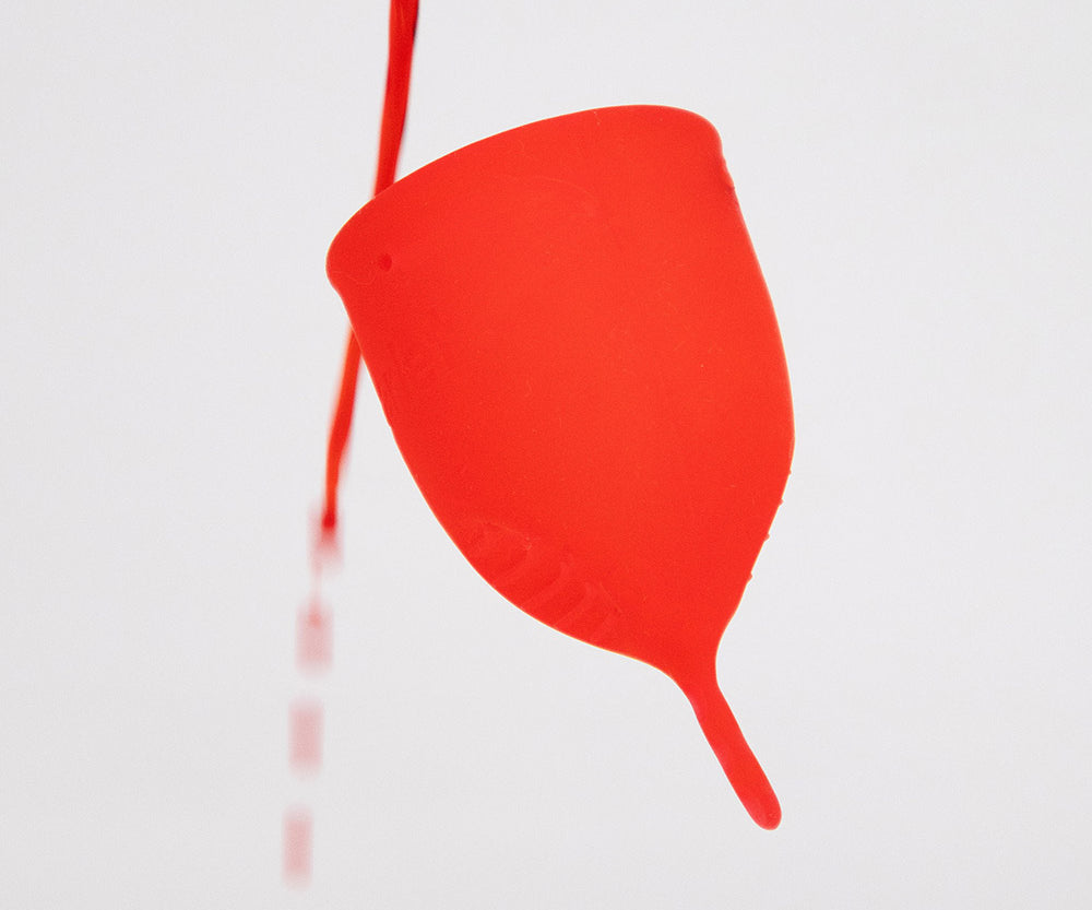 Scarlet Period Reusable Period Cup comes in two sizes and gives 8 hours of leak-free protection.