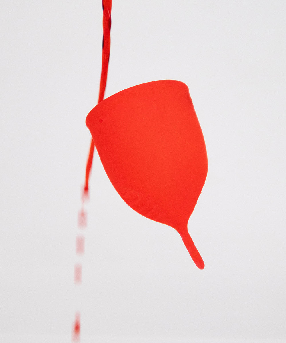 Scarlet Period Reusable Period Cup comes in two sizes and gives 8 hours of leak-free protection.