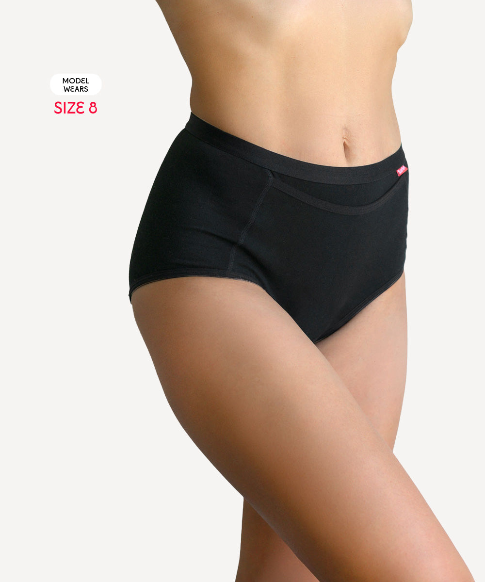 Scarlet Period High-Waist Pocket Brief – Heat Pad Pocket, Leak-Proof Comfort
