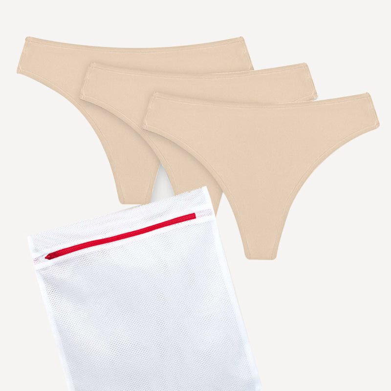 Scarlet Period Invisible Thong | 3-Pack + Bag | Super Light Absorbency