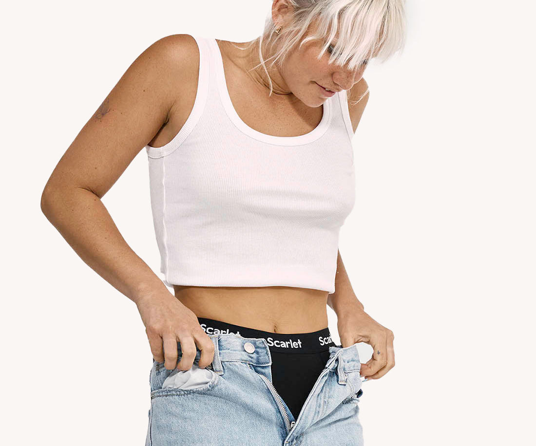 Scarlet Period High-Waisted Brief | Leakproof, PFAS-free, Moderate Absorbency 