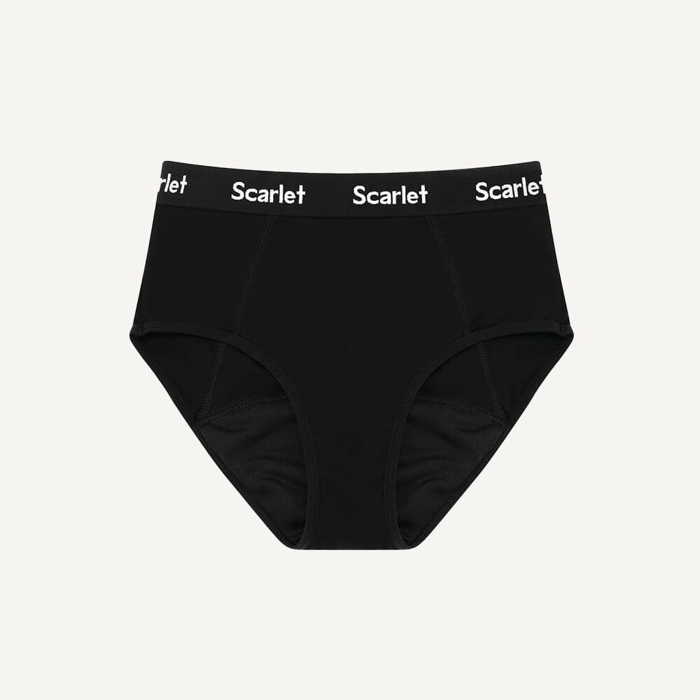 Scarlet Period High-Waisted Brief | Leakproof, PFAS-free, Moderate Absorbency 