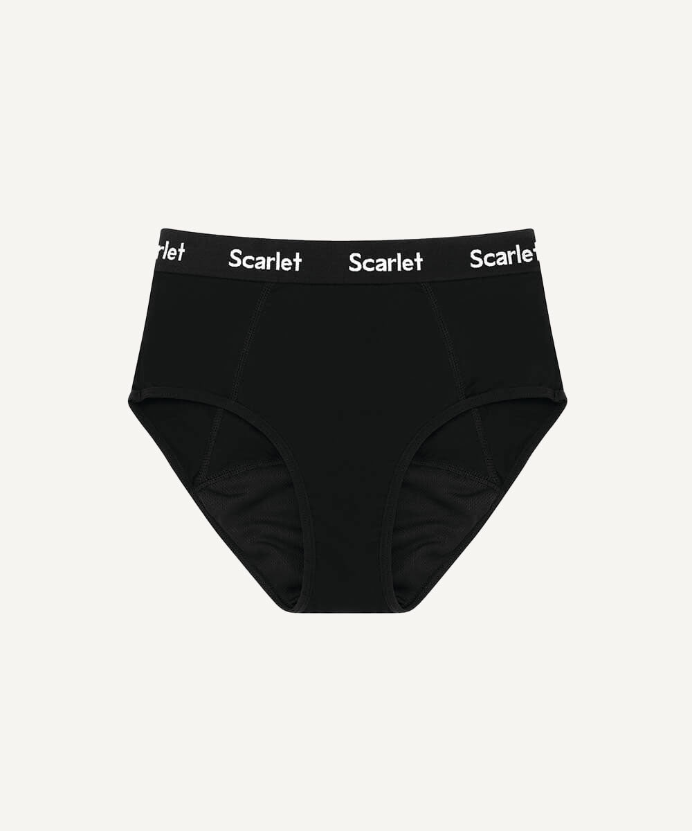 Scarlet Period High-Waisted Brief | Leakproof, PFAS-free, Moderate Absorbency 