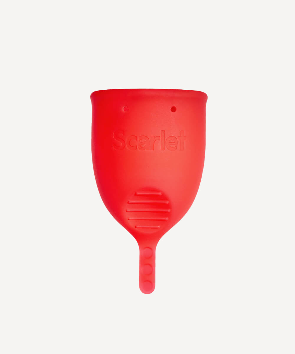 Scarlet Period Reusable Period Cup | Available in two sizes and colours for up to 8 hours of leak-free protection.